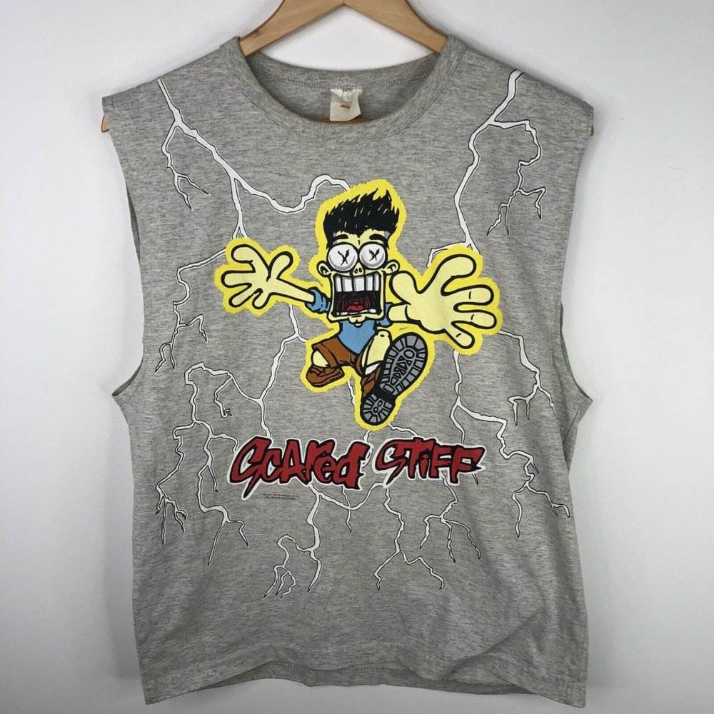 Vintage Changes NYC Scared Stiff 1995 T Shirt Mens Medium Sleeveless 90's